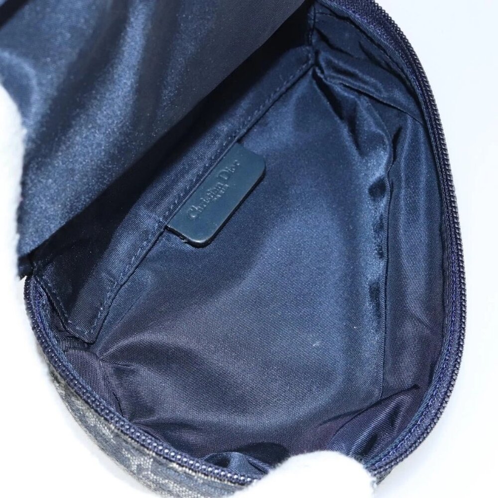 Authentic Christian Dior Trotter Canvas Saddle Pouch Navy Gold bst432-112825 - Picture 11 of 16